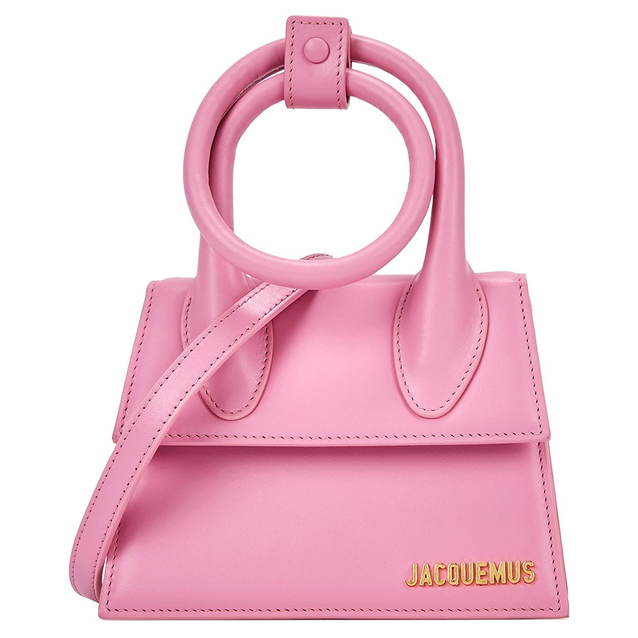Túi Xách Jacquemus Le Chiquito Noued Pink Leather Top Handle Bag, Size 18, Màu Hồng - Duy Hoang