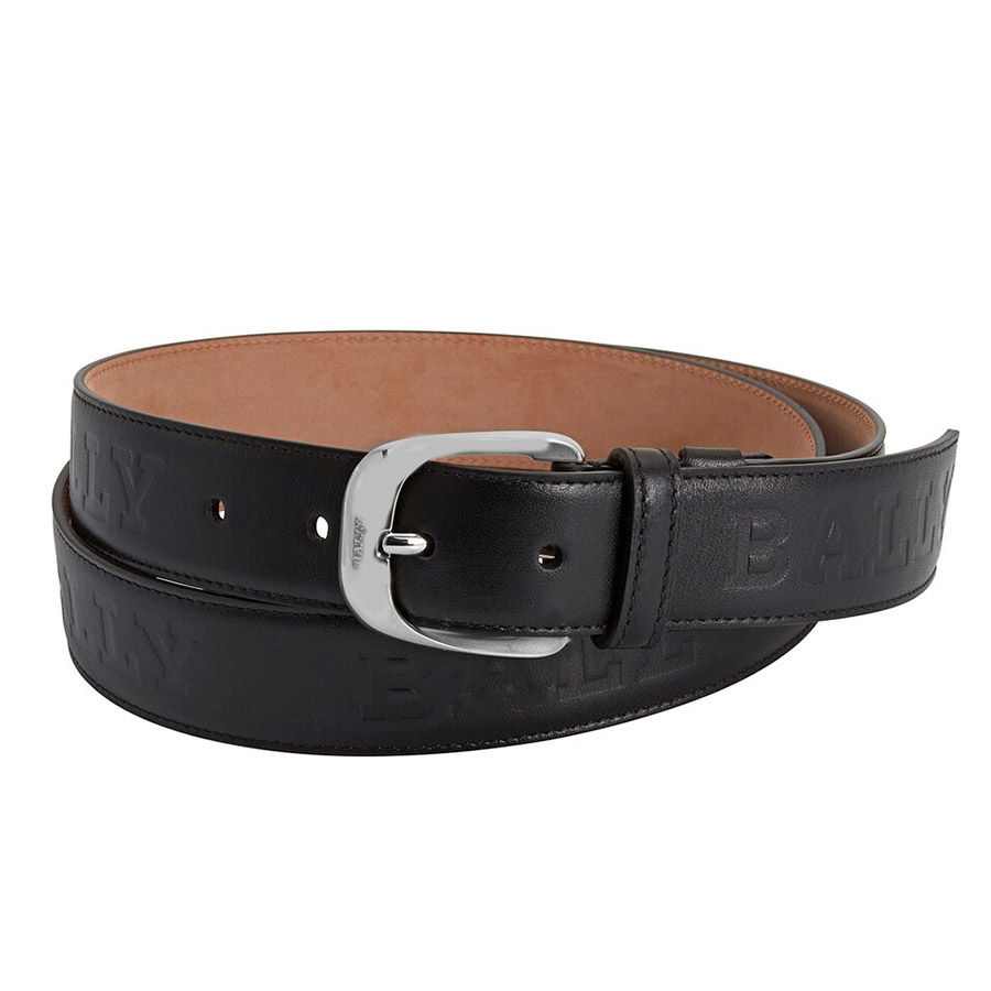 Thắt Lưng Bally Men's Baldon 35mm Black Embossed Leather Belt 6229085 Màu Đen Size 110 - Duy Hoang