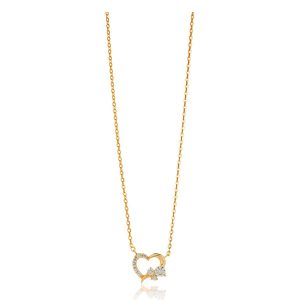 Dây Chuyền Huy Thanh Jewelry DCMAMD 487 - 14K - Đá Cubic Zirconia Màu Vàng Gold - Duy Hoang