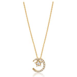 Dây Chuyền Huy Thanh Jewelry DCMAMD 66 - 14K - Đá Cubic Zirconia Màu Vàng Gold - Duy Hoang