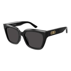 Kính Mát Balenciaga BB0237SA 001 Sunglasses Màu Đen Hoạ Tiết Vân Đá - Duy Hoang
