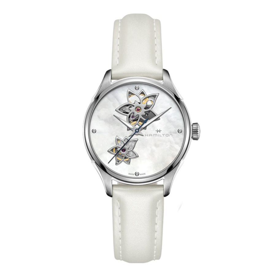 Đồng Hồ Nữ Hamilton Jazzmaster Open Heart H32115892 Màu Trắng - Duy Hoang