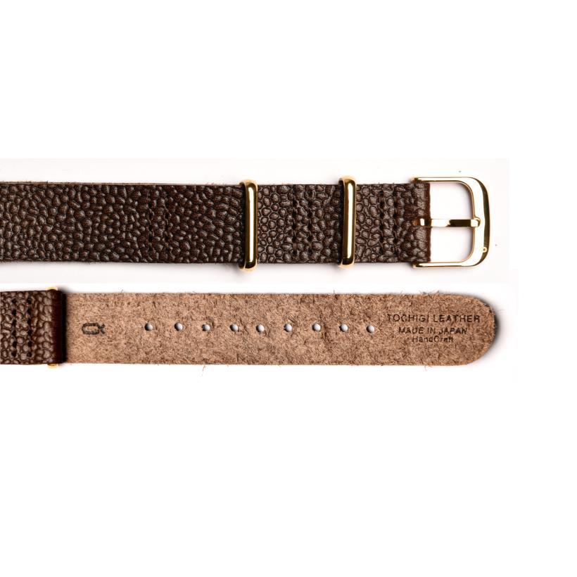 Dây Đồng Hồ Da Tochigi Scotchgrain Straight Knot NTD-18DBRG Màu Nâu Tối - Duy Hoang