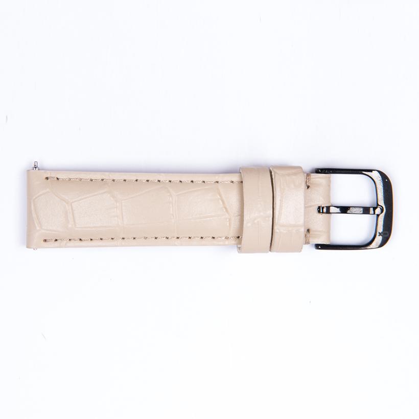 Dây Da Crocodile Stamperd Strap Knot TD-16IVBK Màu Irovy - Duy Hoang