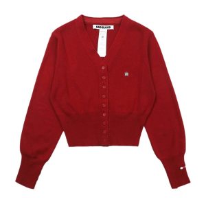 Áo Cardigan Nữ Badblood The Pure V-neck Cardigan - Red Màu Đỏ - Duy Hoang