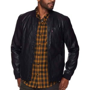 Áo Khoác Da Nam Levi's Faux Leather Depot Jacket Màu Đen - Duy Hoang