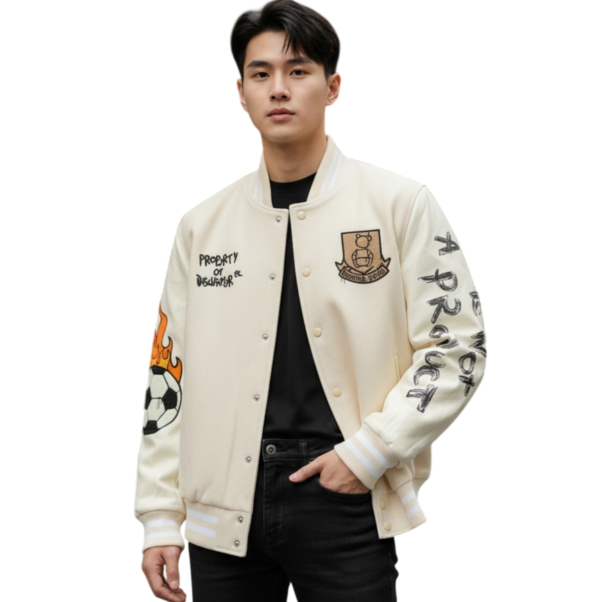 Áo Khoác Nam Disclaimer 24IDS54586LATTE Màu Trắng Size S - Duy Hoang