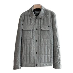 Áo Khoác Nam Karl Lagerfeld Herringbone Quilted Shirt Jacket C0273 - GRY Màu Xám Size M - Duy Hoang