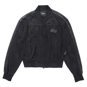 Áo Khoác Nữ Badblood W-KNT24-006 Crochet Knit MA-1 Black Màu Đen Size S - Duy Hoang