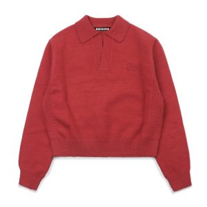 Áo Len Nữ Badblood Heavy Wool V-Neck Sweater Màu Đỏ Size S - Duy Hoang