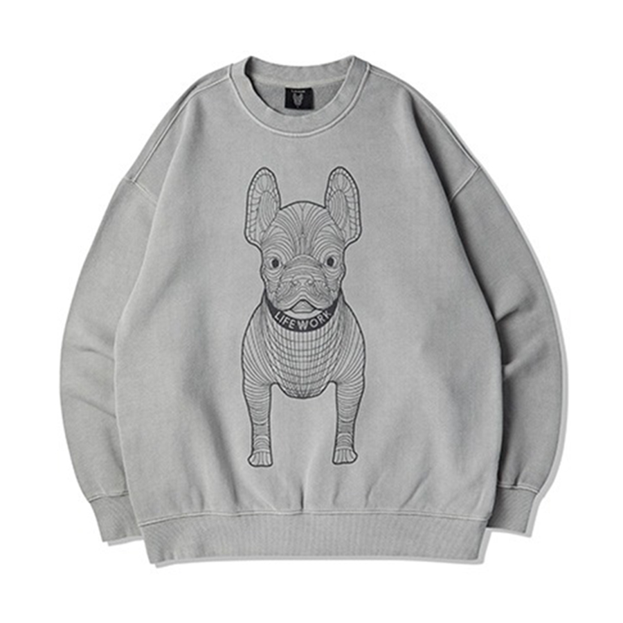 Áo Nỉ Sweater LifeWork Big Ladok Sweatshirt LW235MT990 Màu Xám Size S - Duy Hoang