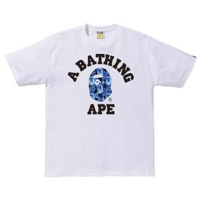 Áo Phông Bape Flame College T-Shirt Màu Trắng - Duy Hoang