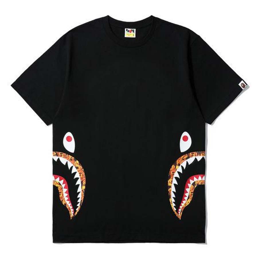 Áo Phông Bape Flame Side Shark Tee Màu Đen - Duy Hoang
