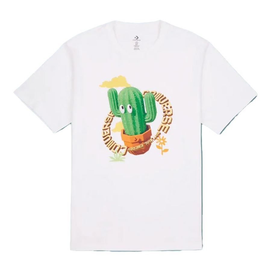 Áo Phông Converse Animated Cactus Graphic Tee - 10023995-A01 Tshirt Màu Trắng - Duy Hoang