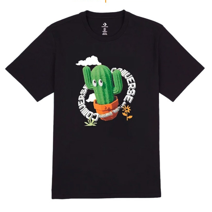 Áo Phông Converse Animated Cactus Graphic Tee - 10023995-A02 Tshirt Màu Đen - Duy Hoang