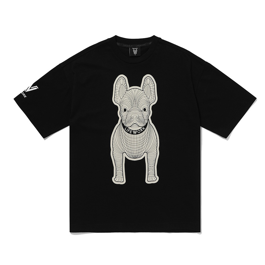Áo Phông Lifework Logo Radoc Signature Cotton Silket Tshirt LW225TS982 Màu Đen Size XS - Duy Hoang