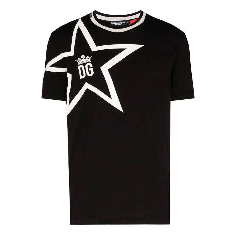 Áo Phông Nam Dolce & Gabbana D&G Black Cotton King G8KD0T Tshirt Màu Đen Size 46 - Duy Hoang