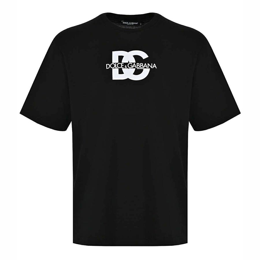 Áo Phông Nam Dolce & Gabbana D&G Logo-print Cotton G8PN9T Tshirt Màu Đen Size 44 - Duy Hoang