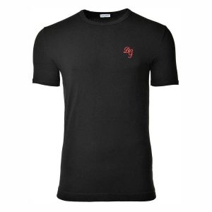 Áo Phông Nam Dolce & Gabbana D&G Round Neck Cotton Stretch N8P15J Tshirt Màu Đen Size S - Duy Hoang