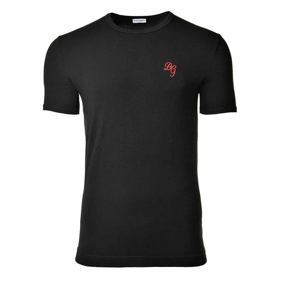Áo Phông Nam Dolce & Gabbana D&G Round Neck Cotton Stretch N8P15J Tshirt Màu Đen Size S - Duy Hoang