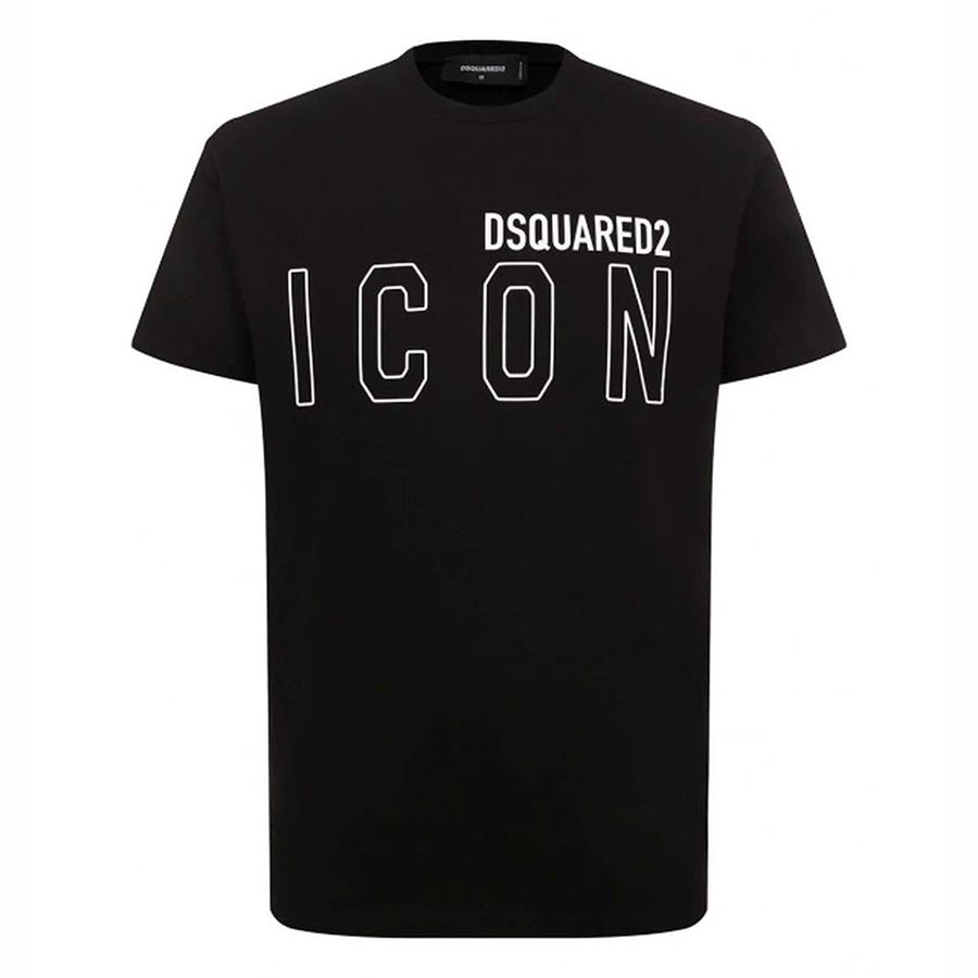 Áo Phông Nam Dsquared2 Icon S79GC0063 Tshirt Màu Đen Size S - Duy Hoang