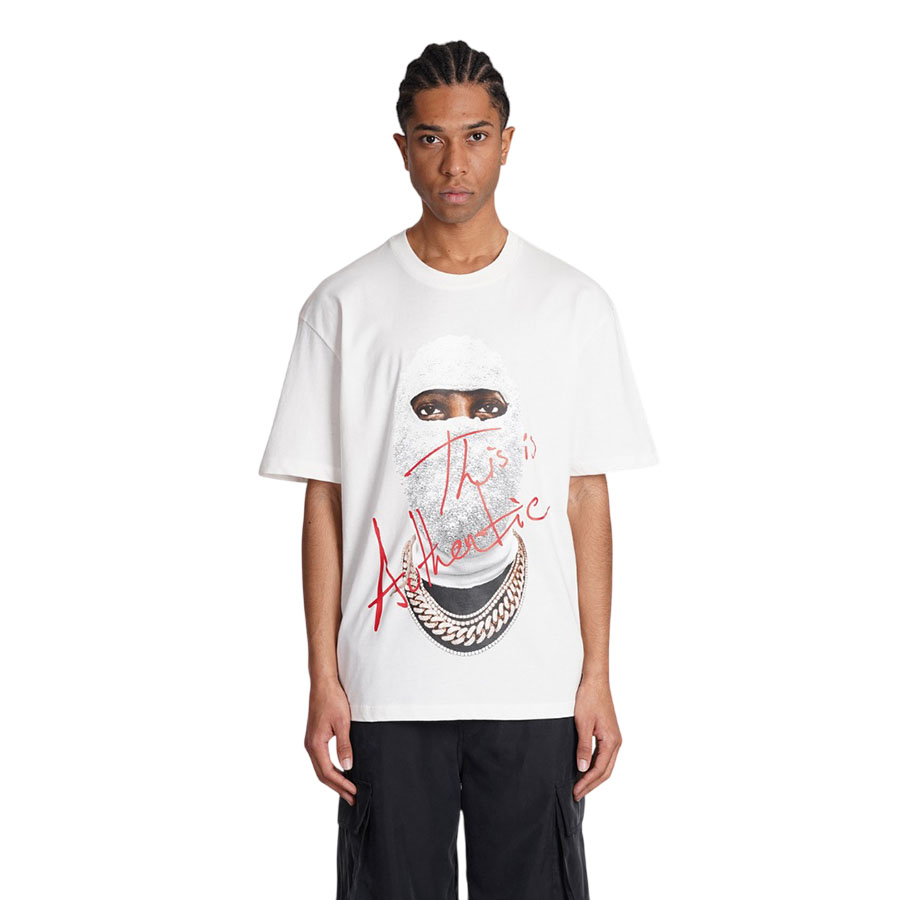 Áo Phông Nam Ih Nom Uh Nit White With Face Printed - NUS24283081 Tshirt Màu Trắng Size XS - Duy Hoang
