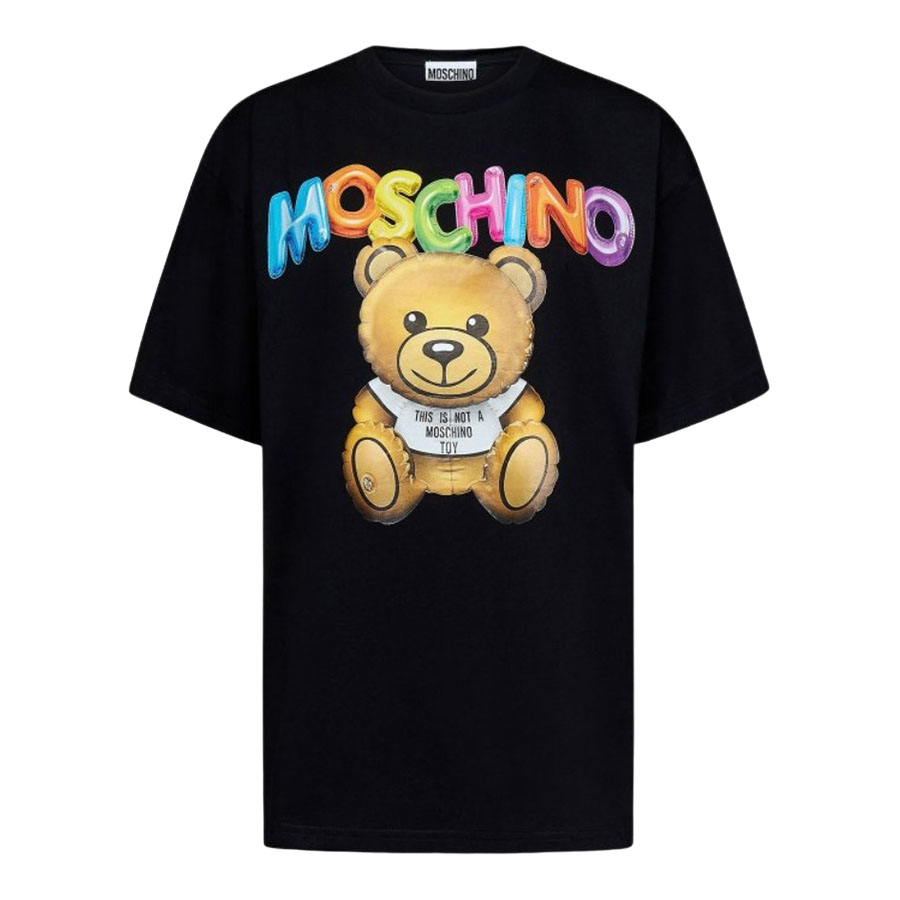 Áo Phông Nữ Moschino Black With Teddy Bears Logo Printed 231D T070104411555 Tshirt Màu Đen Size XXS - Duy Hoang