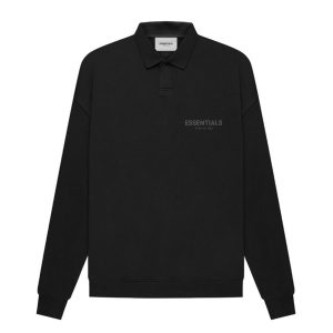 Áo Polo Dài Tay Fear Of God Essentials LS Polo Stretch Limo Màu Đen - Duy Hoang