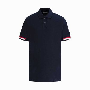 Áo Polo Moncler Dark Navy Wappen Three Line 8A00023 Màu Xanh Navy Size M - Duy Hoang