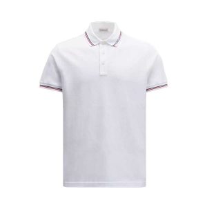 Áo Polo Moncler White Cotton Ss 8A00012 84556 001 Màu Trắng Size S - Duy Hoang