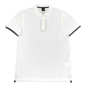 Áo Polo Nam Hugo Boss Cotton Cổ Dệt Màu Trắng Size M - Duy Hoang