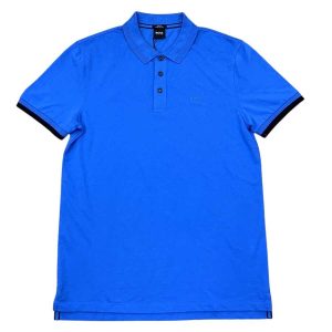 Áo Polo Nam Hugo Boss Cotton Cổ Dệt Màu Xanh Biển Size S - Duy Hoang