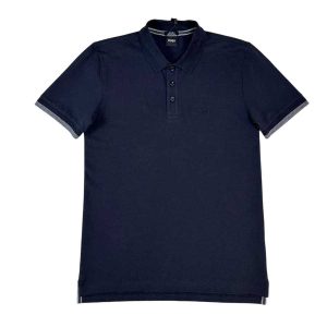 Áo Polo Nam Hugo Boss Cotton Cổ Dệt Màu Đen Size S - Duy Hoang