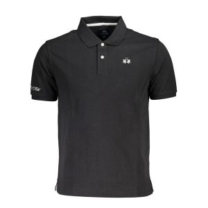 Áo Polo Nam La Martina Logo XMP002-PK031_NERO_09999 Màu Đen Size L - Duy Hoang