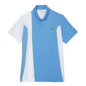 Áo Polo Nam Lacoste Sport x Novak Djokovic Regular Fit Colorblock DH3543 26F Màu Xanh/Trắng Size 3 - Duy Hoang