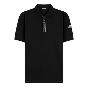 Áo Polo Nam Moncler Logo Appliqued Grosgrain In Black J10918A00002 89A16 Màu Đen Size S - Duy Hoang