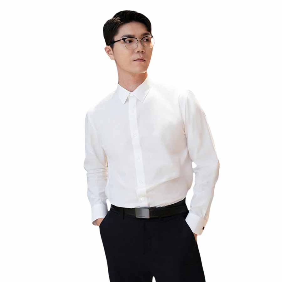 Áo Sơ Mi Dài Tay Nam DETERMINANT 202-02-Essential Màu Trắng Size S - Duy Hoang