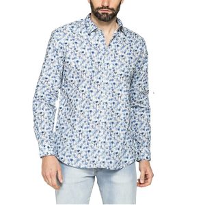 Áo Sơ Mi Nam Carrera Jeans 220A1241A Màu Xanh Họa Tiết Size M - Duy Hoang