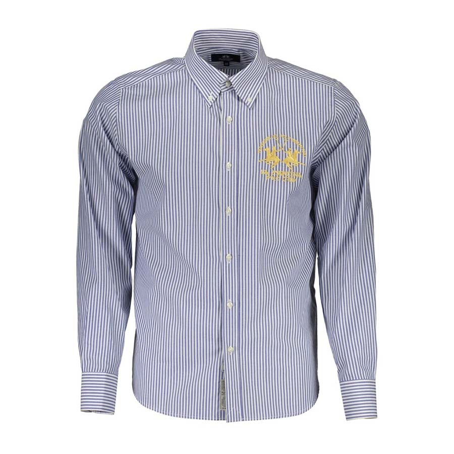 Áo Sơ Mi Nam La Martina Thêu Logo Kẻ Sọc Xanh Size L - Duy Hoang