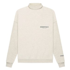 Áo Sweater Fear Of God Essentials Pullover Mockneck Light Heather Oatmeal Màu Xám Nhạt - Duy Hoang