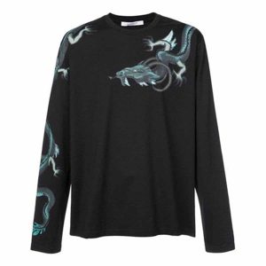 Áo Thun Nam Givenchy Long Sleeve Dragon Print Shirt Màu Đen - Duy Hoang