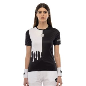 Áo Thun Nữ Hydrogen Pickleball Drip Tech T-Shirt TT1018-118 Màu Đen Trắng Size XS - Duy Hoang