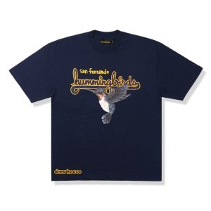Áo Thun Unisex Drew House Humming Bird SS Navy T-Shirt Màu Xanh Navy - Duy Hoang
