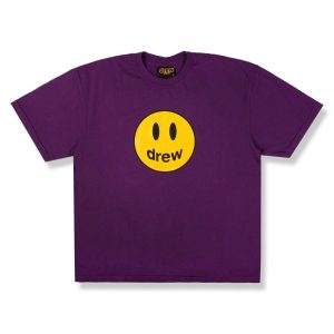 Áo Thun Unisex Drew House Mascot SS T-Shirt Burgundy Màu Đỏ Mận - Duy Hoang