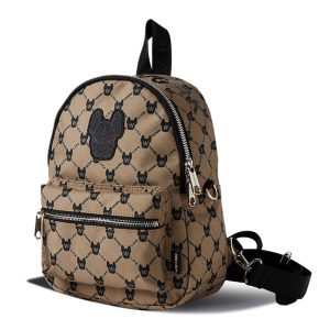 Balo Lifework Korea Patch Zip Closure Backpack Mini Pattern Beige LW235BG301 Màu Be Họa Tiết - Duy Hoang