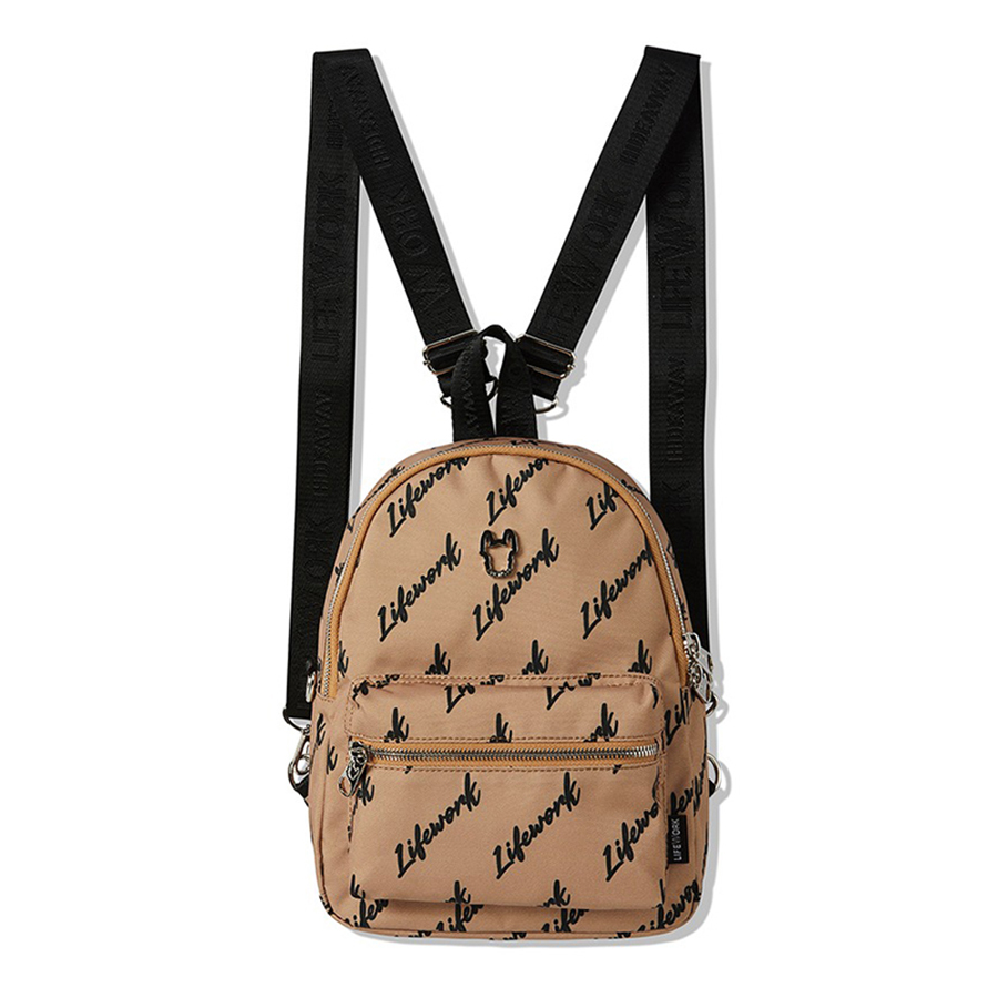 Balo LifeWork Mini Radok Jaggard Webbing Pattern Beige LW245BG301 Màu Be Đậm - Duy Hoang