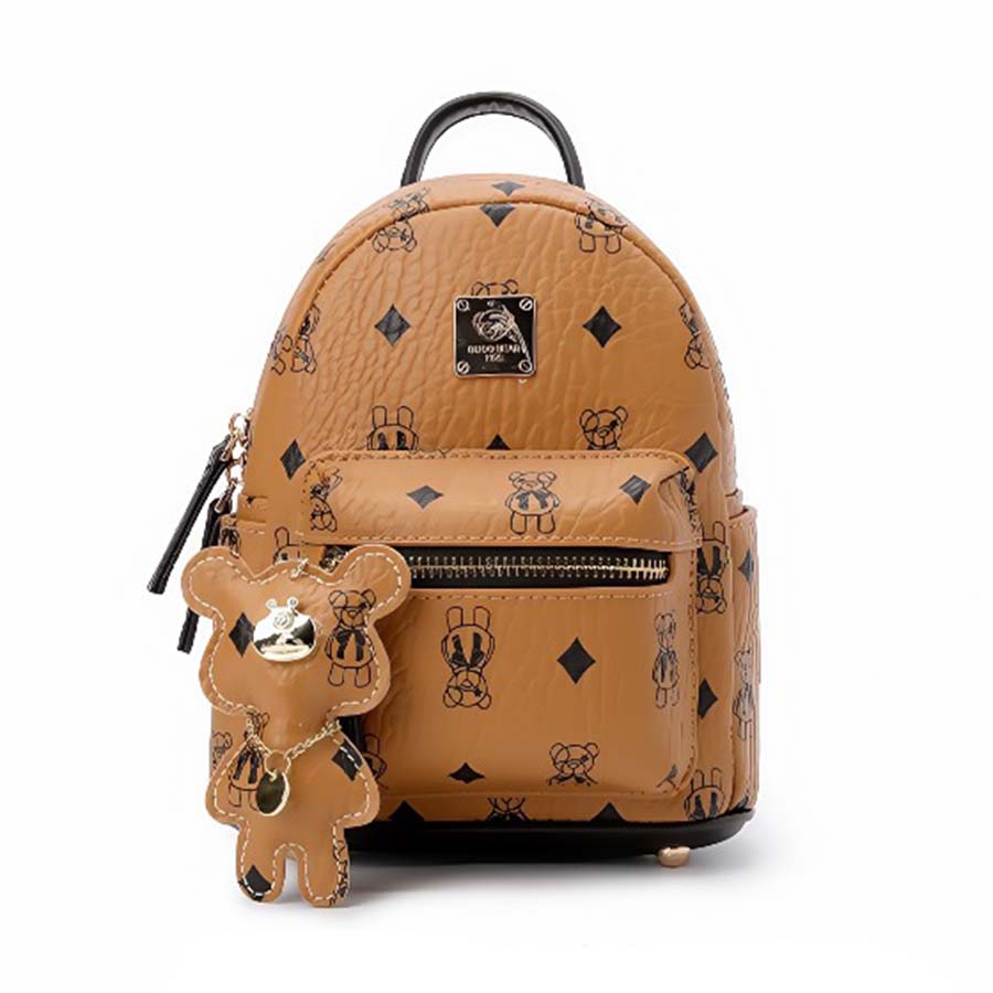 Balo Nữ Guoo Bear GU8020-13730 Màu Nâu Size S - Duy Hoang