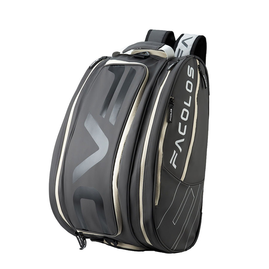 Balo Pickleball Facolos Elite Backpack Shiver White Màu Đen/Bạc - Duy Hoang