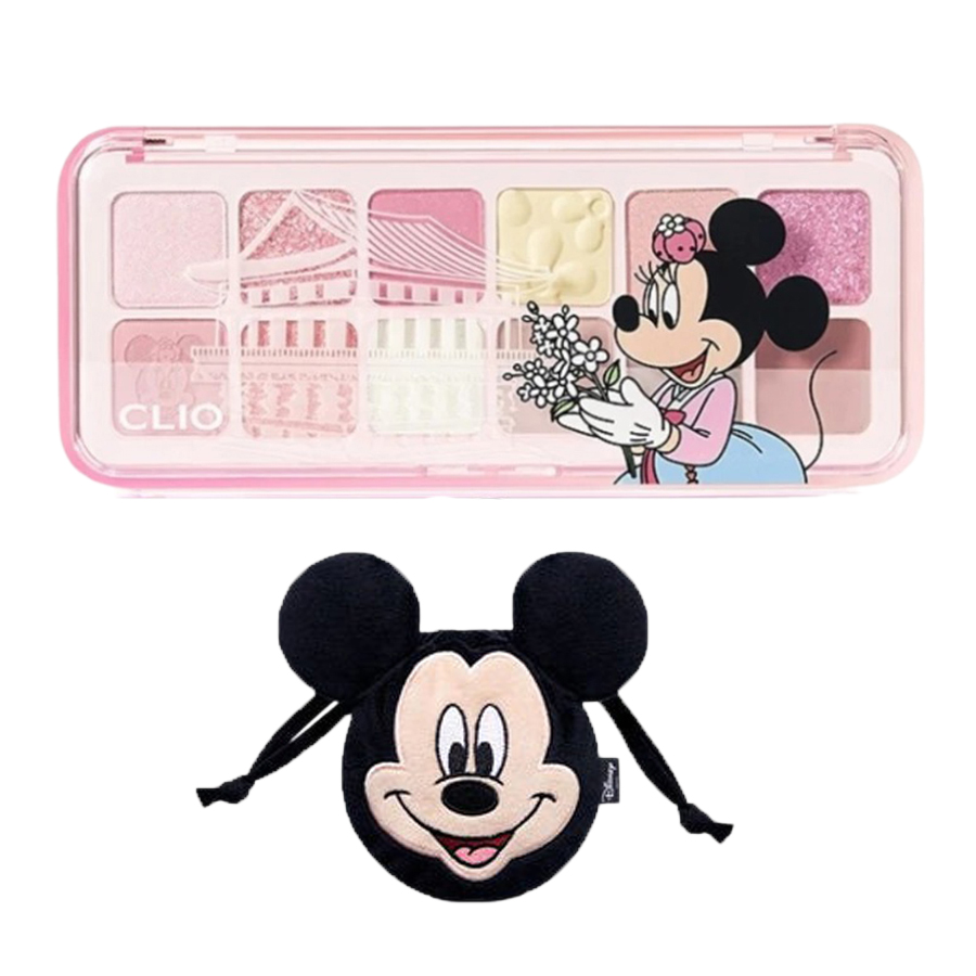 Bảng Phấn Mắt 12 Ô Clio Pro Eye Palette Air Limited 104 Gyeonghoeru Flower Festival + Tặng Kèm Túi Mickey - Duy Hoang