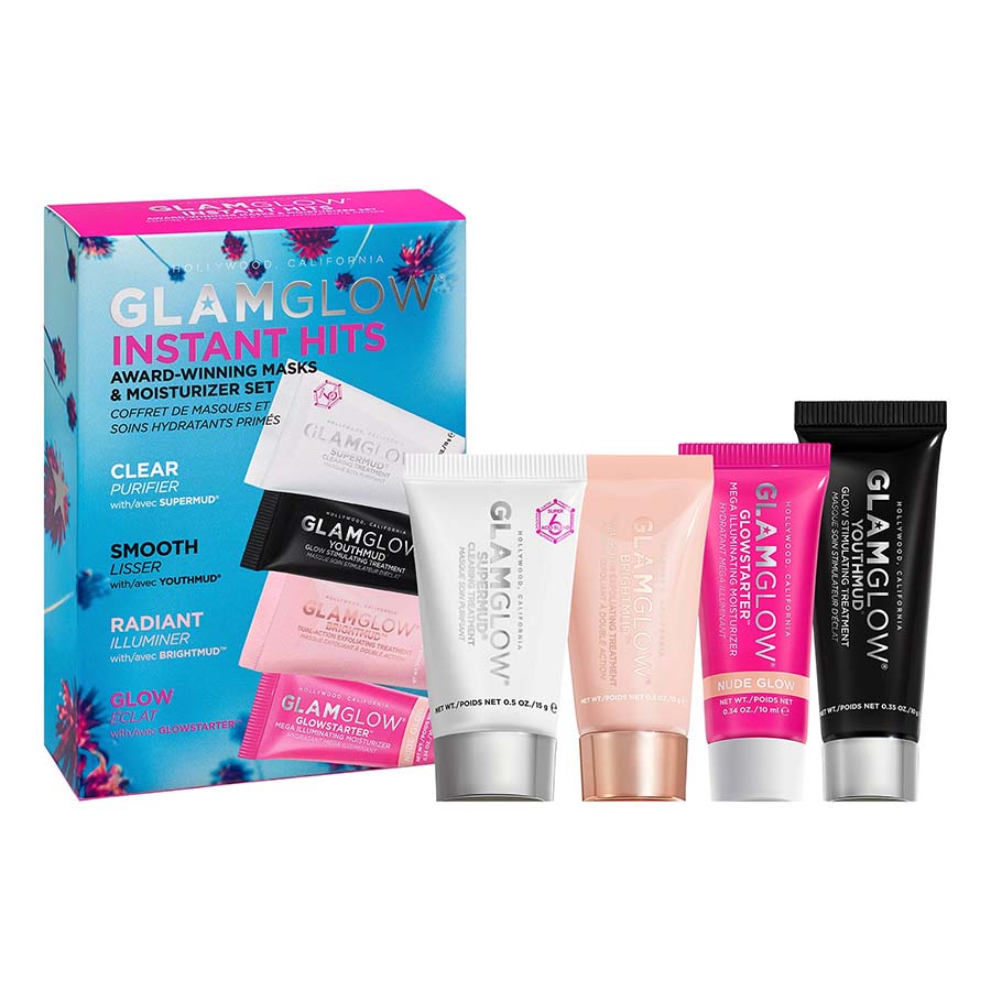 Bộ Mặt Nạ Dưỡng Ẩm GlamGlow Instant Hits Mini Face Mask & Moisturizer - Duy Hoang